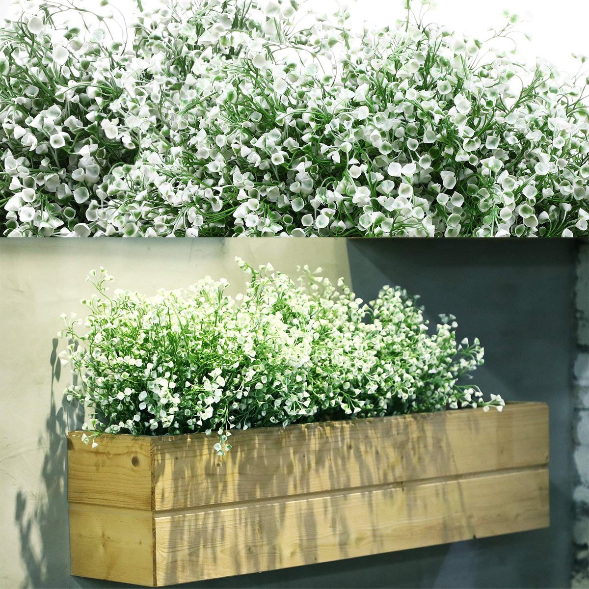 SnelShoppen - 12 Bundels Kunstmatige Struiken - Kunstbloemen Voor Buiten - Decoratieve Struiken Voor Bloemstuk, Tafel Middenstuk, Huis En Tuin Decor (