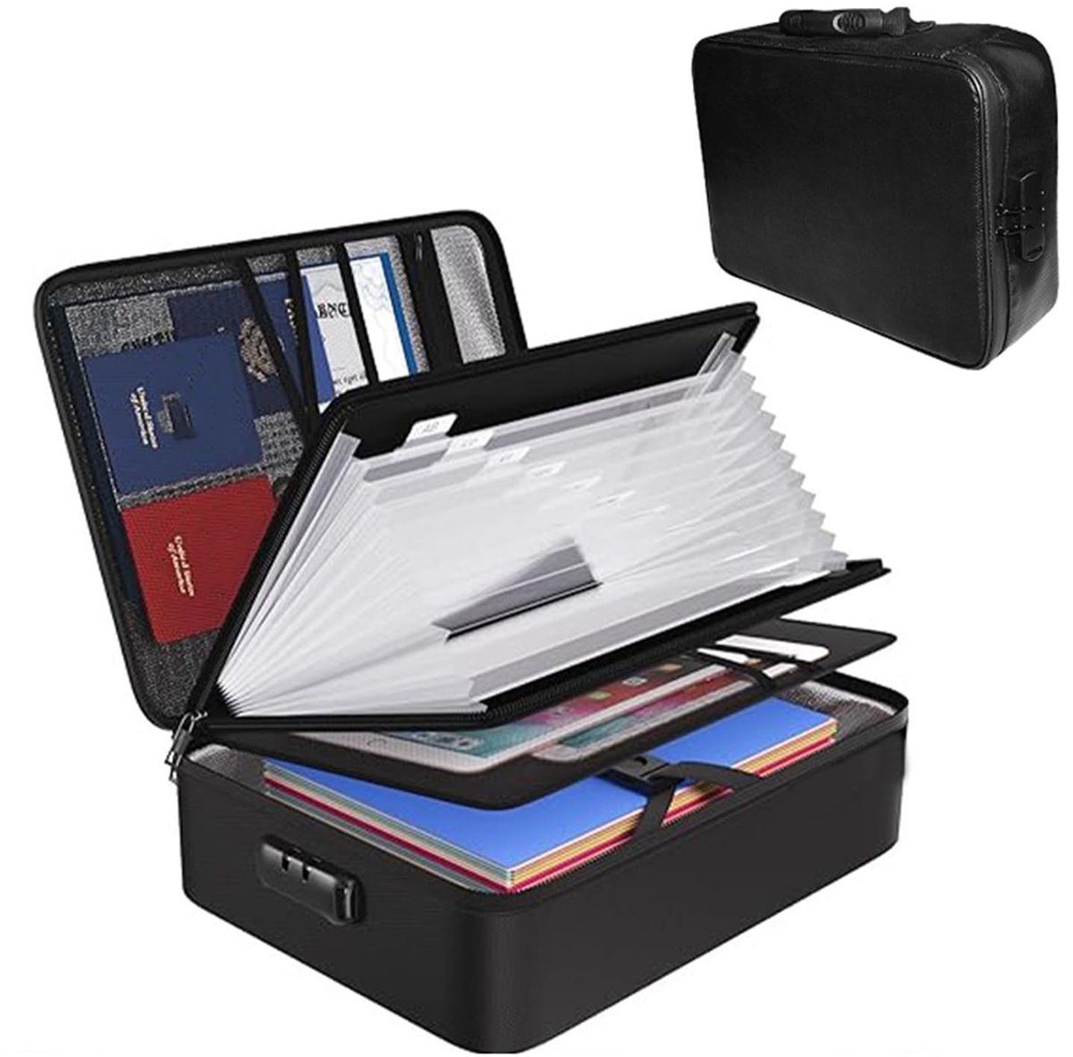 Dailygoods - Vuurbestendige Documententas met Slot - Waterdicht en Brandwerend