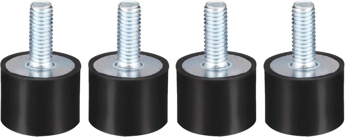 Dailygoods - 4 Stuks Rubber Buffer Antivibratie Schokabsorber - Geluiddempers voor Motoren en Apparatuur