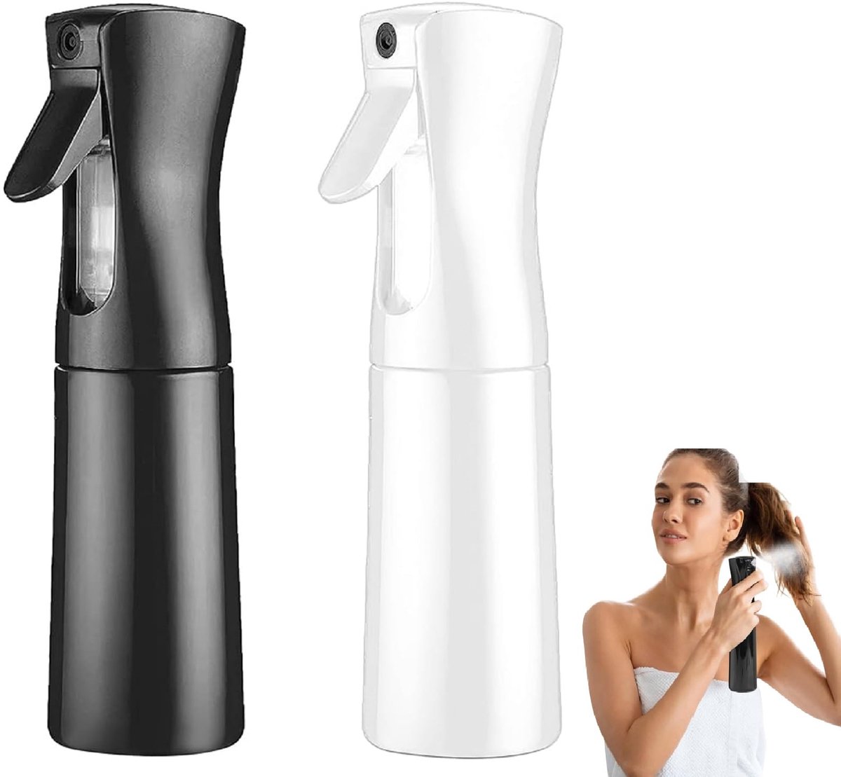 Dailygoods - 2x Sprayfles voor Haar - Herbruikbare Waterfles voor Hairstyling