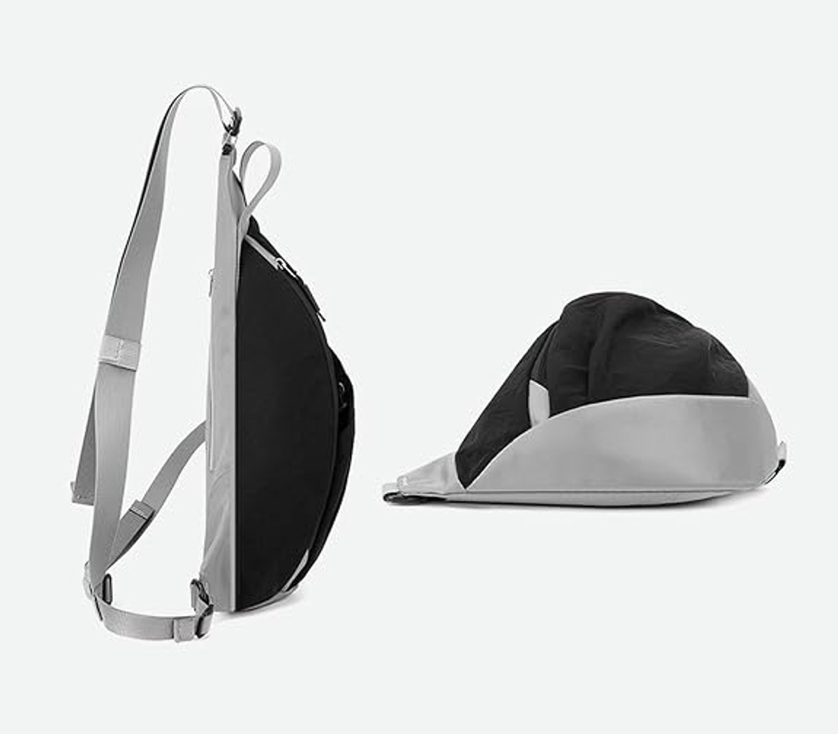 VHV-Heuptas voor Heren - Sportieve Schoudertas en Crossbody Tas - Lichtgewicht en Multifunctionele Sporttas voor Outdoor en Reizen - Zwart