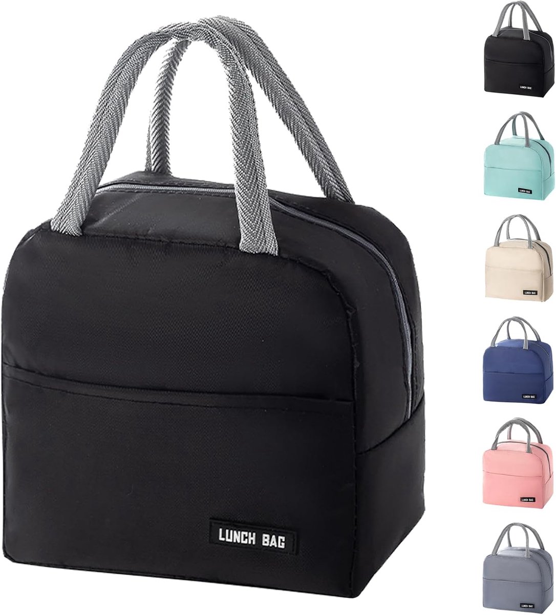 VHV-Geïsoleerde Lunchtas 5L - Herbruikbare Thermische Koeltas voor Dames en Heren - Waterdichte Lunchbox Tas met Lekvrij Futter - Ideaal voor Werk, School en Picknick - Zwart