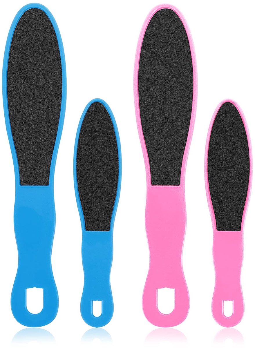 Dailygoods - 4 Stuks Dubbelzijdige Voetvijl - Pedicure Set voor Droge en Gebarsten Voeten