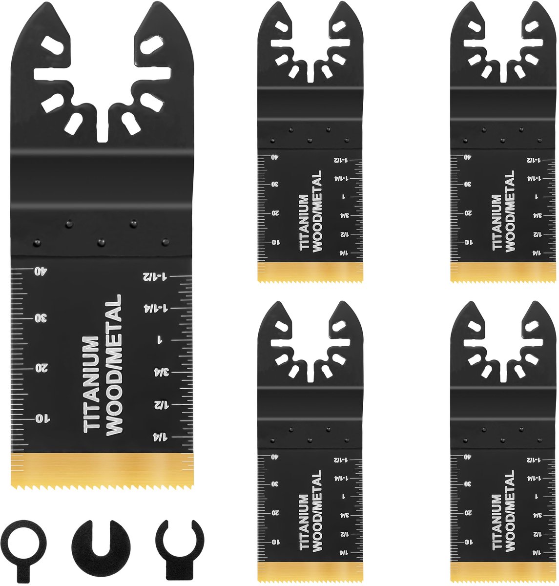Dailygoods - Multitool Zaagbladen Titanium - Oscillerende Accessoires, 5 Stuks