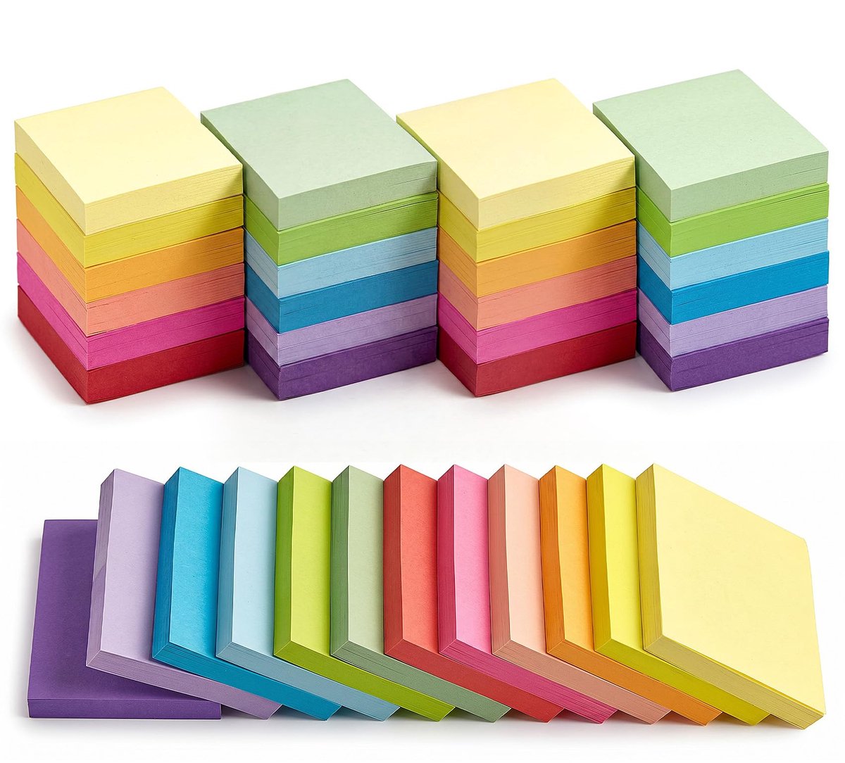 Dailygoods - Mini-Notities, Zelfklevend Notitieblok - 2400 Vellen in 12 Kleuren
