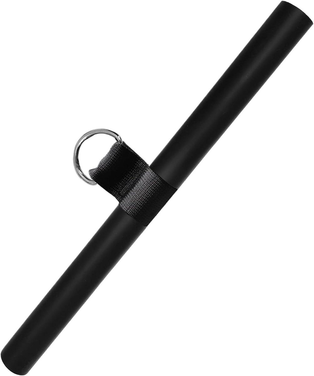 Katrol Machine Handvat - Kabel Machine Bar - Krachttraining Verbeteren - Versterkte Stalen Constructie - 40.5 cm - Zwart