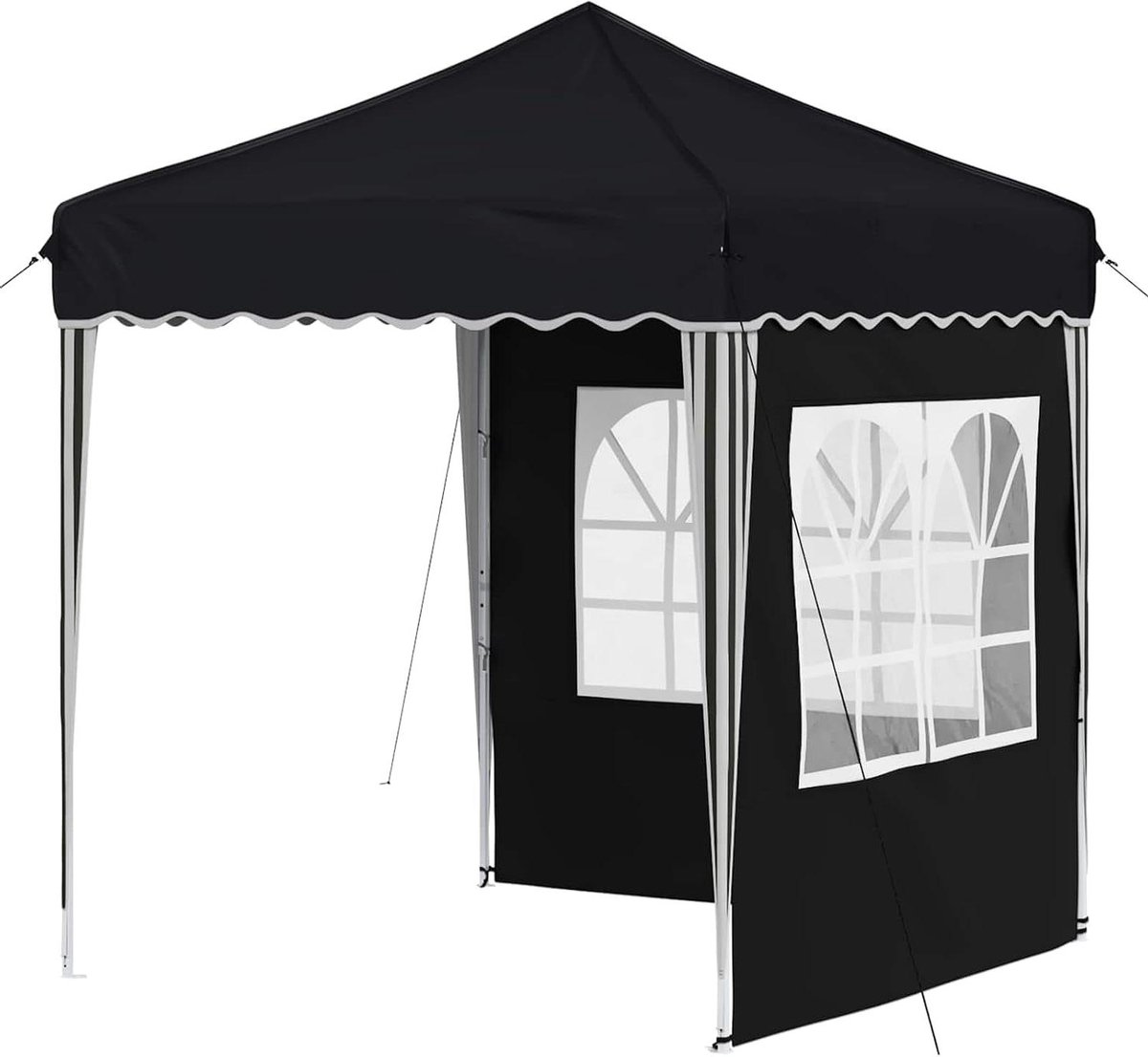 Pop-up Partytent - Tuinpaviljoen Afdak - Feestelijke Gelegenheden - Eenvoudige Montage - 195 x 195 x 245 cm - Antraciet