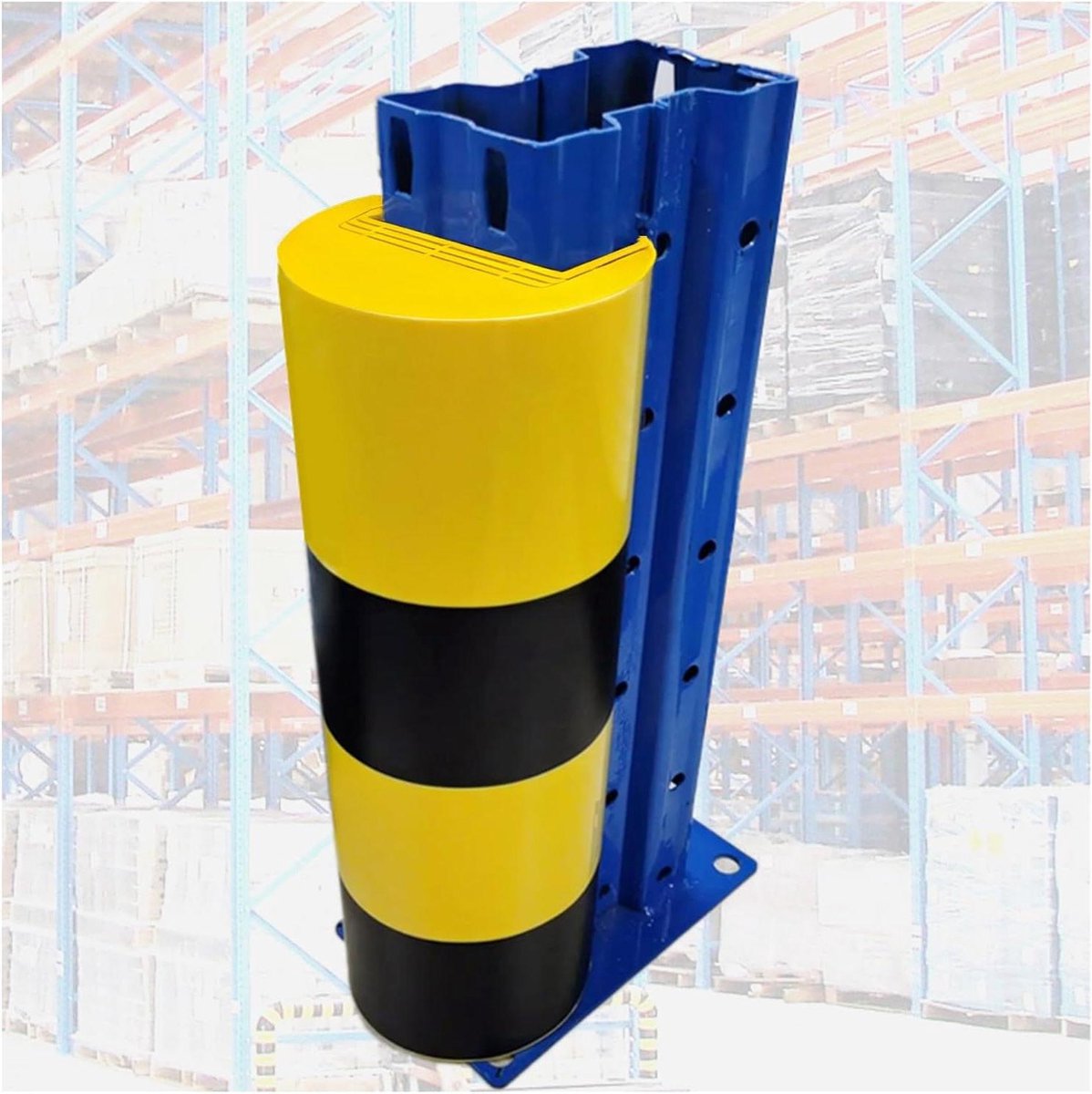 Palletrek Beschermers - Stellinghoek Bescherming - Magazijn Beveiligen - Slagvast PVC - Set van 4 - Geel