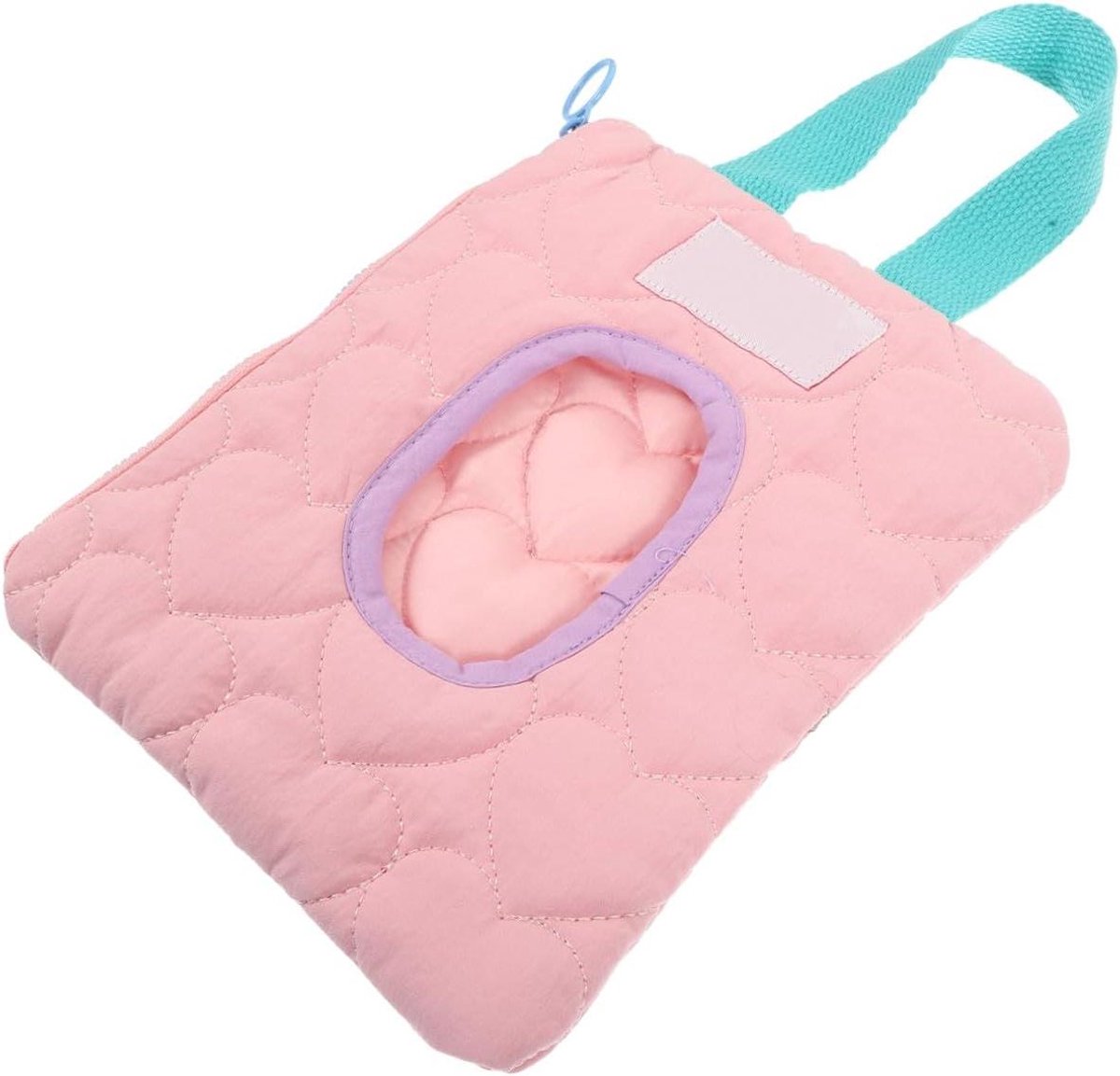 Hangzakje voor doekjes - Babydoekjes houder - Onderweg hygiëne - Voorkomt uitdrogen - 33 x 16.5 cm - Roze