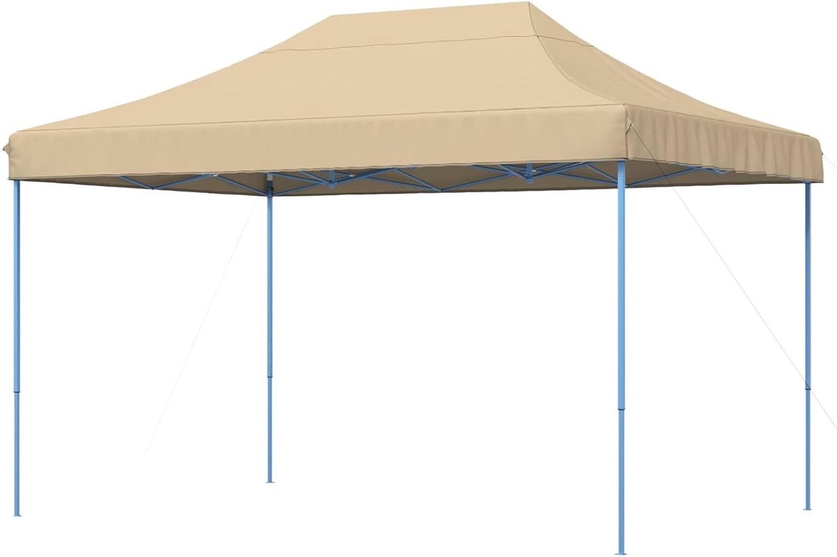 Partytent Opvouwbaar - Feesttent Evenementen - Buitenfeesten Organiseren - Eenvoudige Pop-up Installatie - 410 x 279 cm - Beige