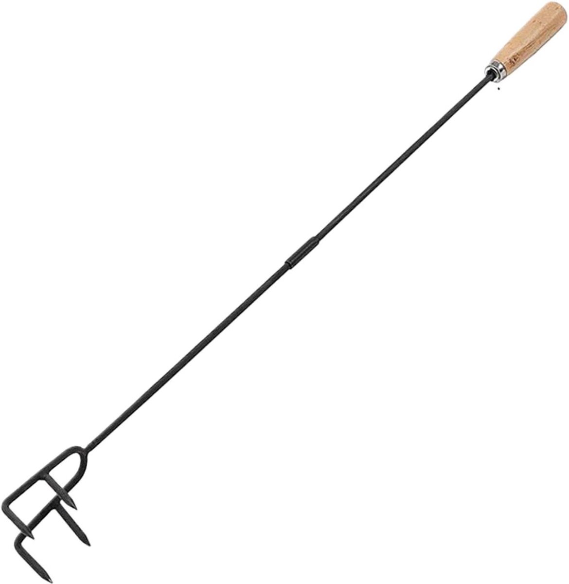 Vuur Pook - Haard Pook - Kampvuur Aanmaken - Verstelbare Lengte - 83 cm - Zwart