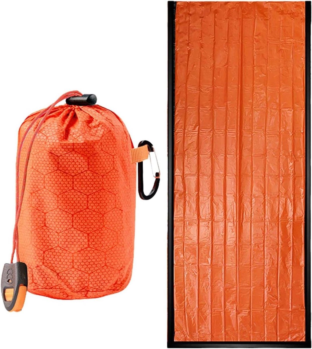 Survival Slaapzak - Noodzakelijke Slaapzak Thermoslaapzak - Buiten Kamperen - Houdt Lichaamswarmte Vast - 1-persoons - Oranje