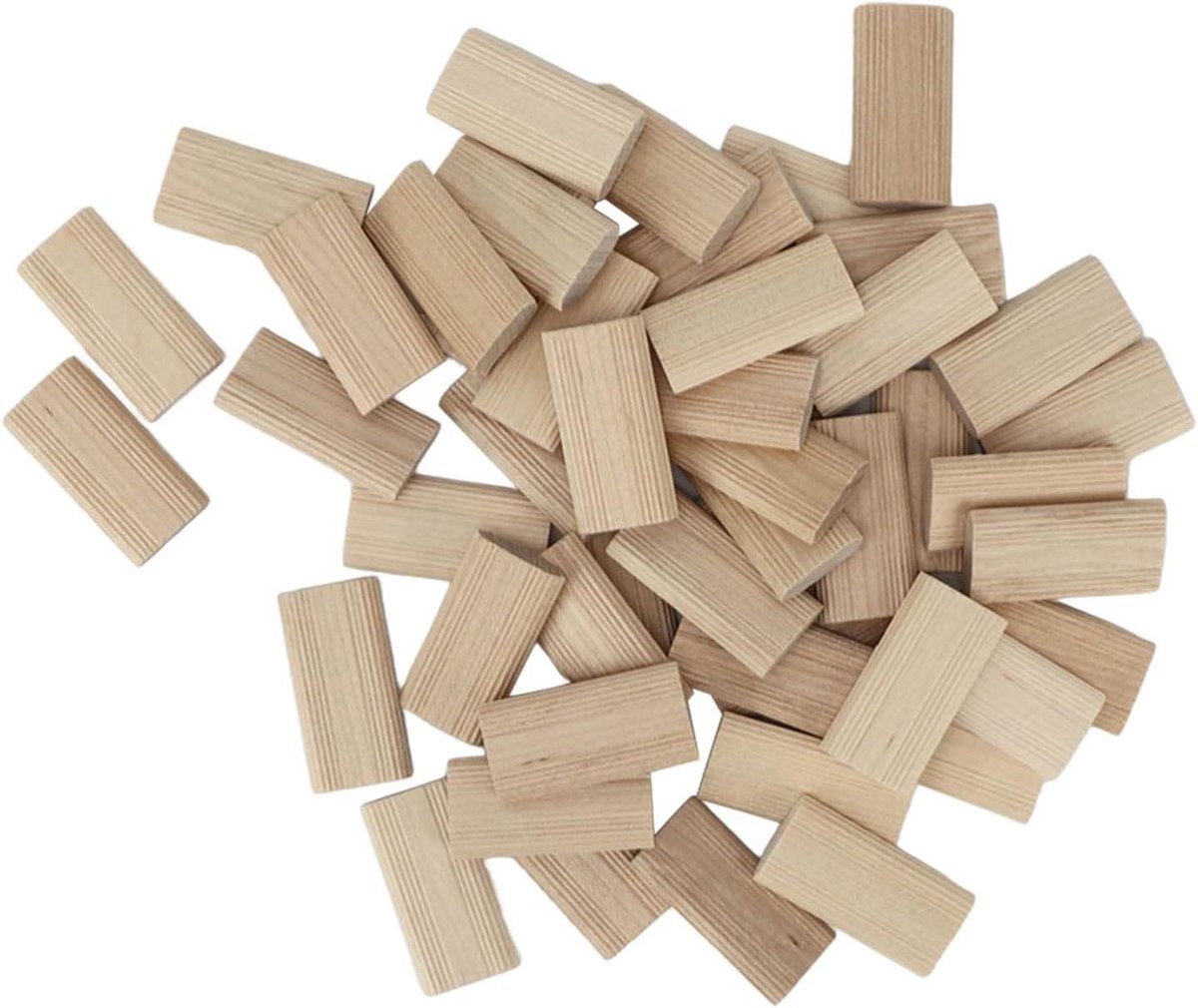 Domino Houten Pen - Houtverbinding Pen - Meubel Splicing - Nauwkeurige Afstemming - 6 x 40 mm - Houtkleur