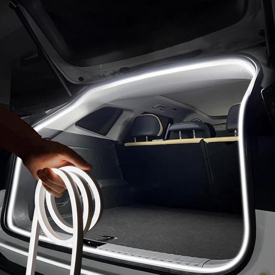 Kofferbaklichtstrip LED - Kofferbakverlichting Auto - Kofferbak Verlichten - Automatische Sensor - 4 meter - Wit
