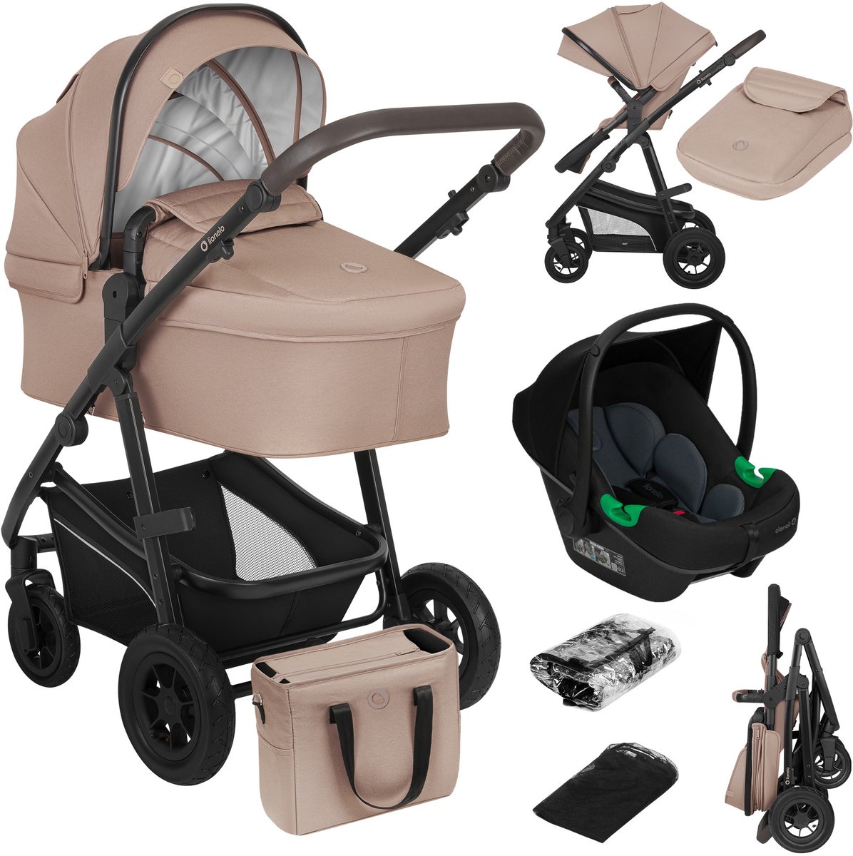 Lionelo Bianka Kinderwagen 3 in 1 - Inklapbaar met Grote - BrandLine Group Sp. z o.o. - €299,99