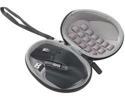 Geschikt voor Logitech MX Master/Master 4/Master 3/Master 3S muizen Harde EVA reistas voor draadloze muizen, schokbestendig - Zwart
