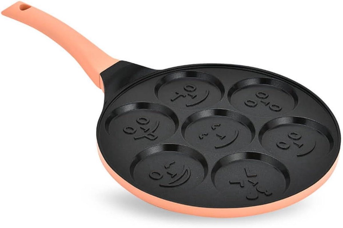 Pannenkoekenpan - Koekenpan Crepepan - Pannenkoeken Bakken - Antiaanbaklaag - 26 cm - Speels Design