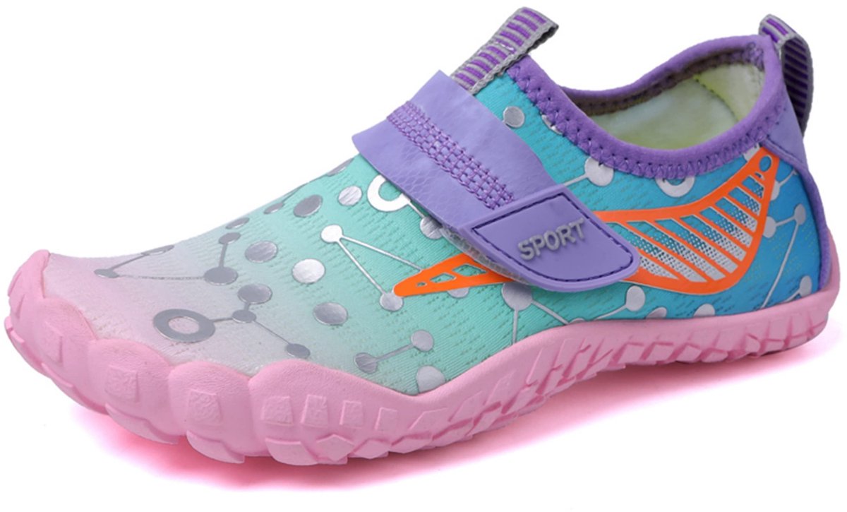 SnelShoppen - Teechodina Blotevoetenschoenen Kinderen - Sneldrogende Waterschoenen, Badschoenen, Aquaschoenen - Maat 31 EU - Paars - Perfect voor Stra
