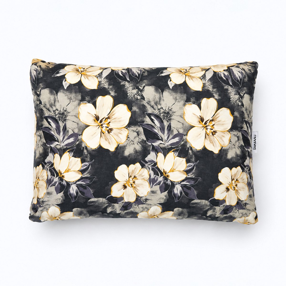 Samarali Savasana kussen – yogakussen en nekkussen Floral drift – GOTS-gecertificeerd biologisch katoen, meditatiekussen met kapok vulling, 40x30x4.5 cm