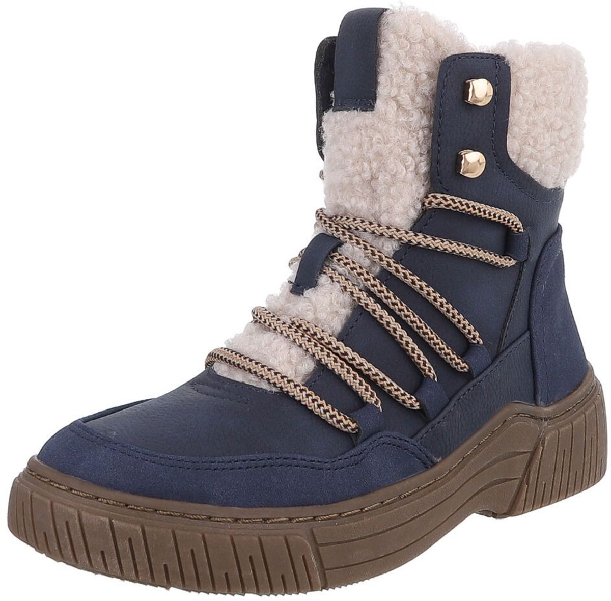 Enkelboot met voering en profielzool - dames Mt:39