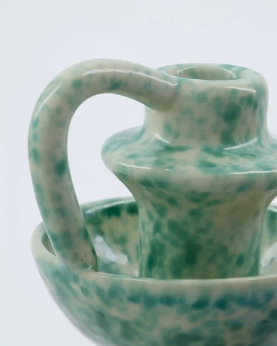 Kandelaar Diva groen 14cm