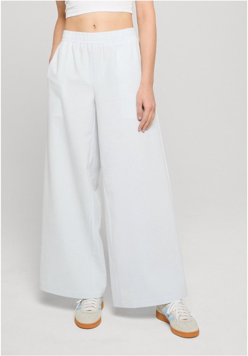 Urban Classics Seersucker Resort Wijde broek XS Blauw