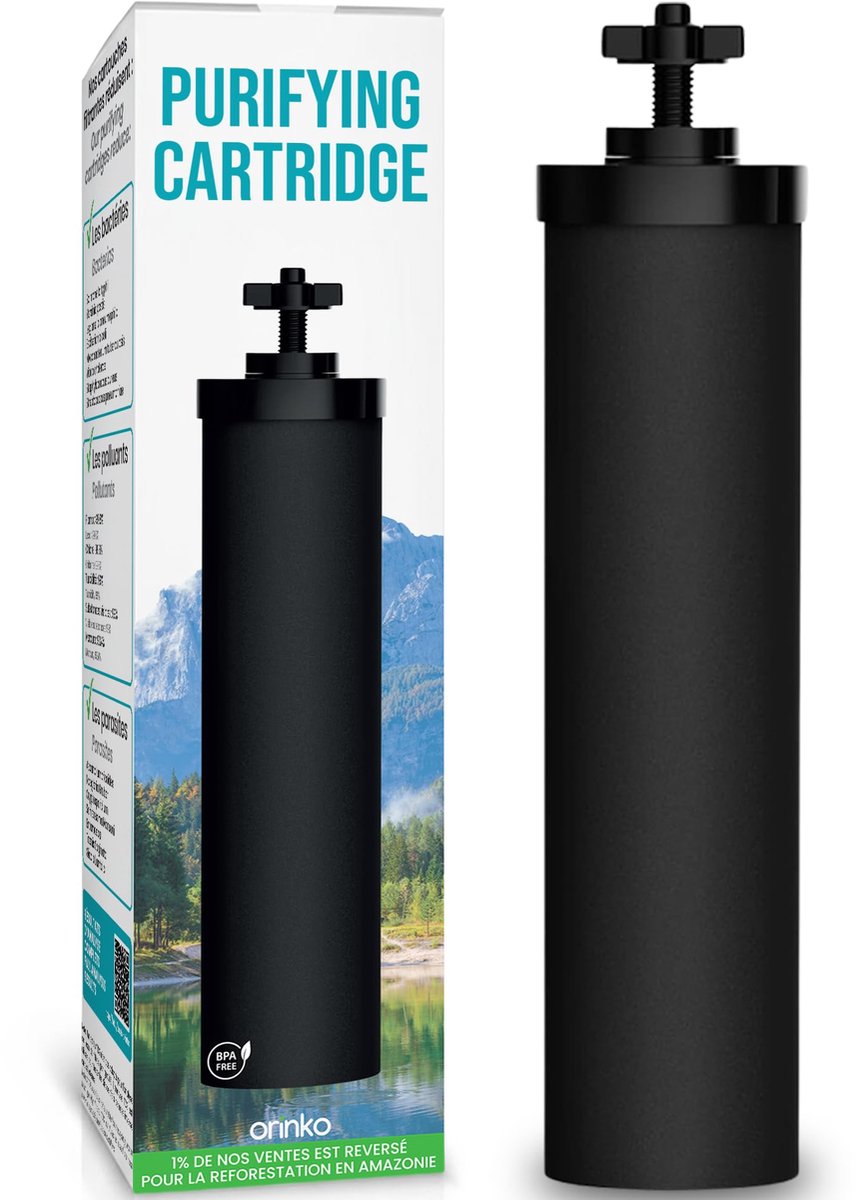 SnelShoppen - Filterpatroon voor Zwaartekrachtwaterfilter - Effectieve Waterfiltratie tegen Bacteriën - Compatibel met Berkey & Berkefeld - NSF-gecert