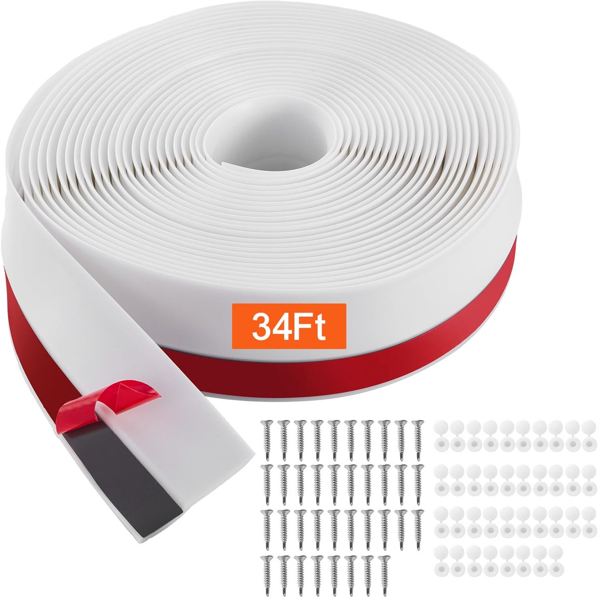 Dailygoods - Garagedeur Afdichting Boven- en Zijkanten - 34 FT Weerstrippen voor Garagedeuren