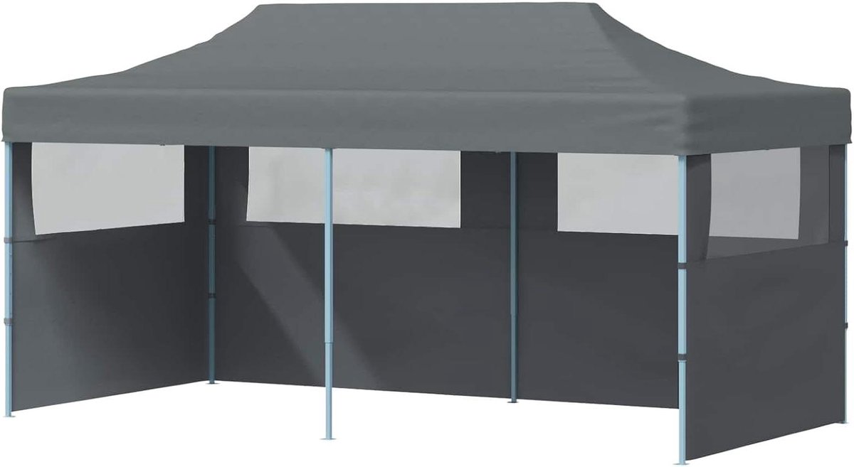 Partytent Oxford Stof - Evenemententent Luifel - Buitenfeesten Organiseren - Waterdicht UV-beschermend - 291 x 580 x 315 cm - Antraciet
