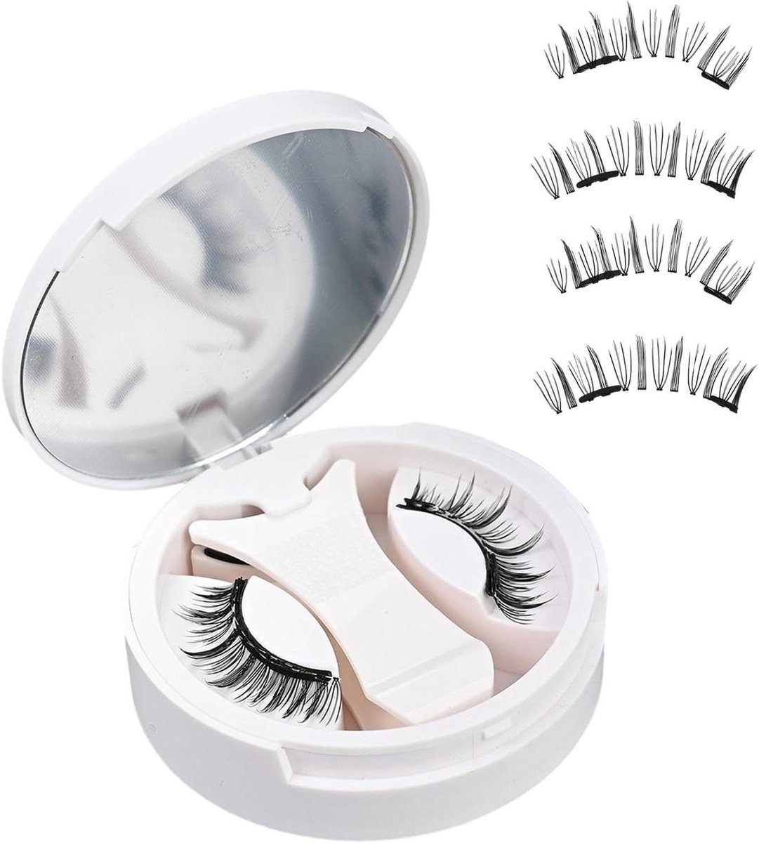 Magnetische Wimpers - Nepwimpers Clusters - Snelle Make-up - Zonder Lijm - 4 stuks - Natuurlijk