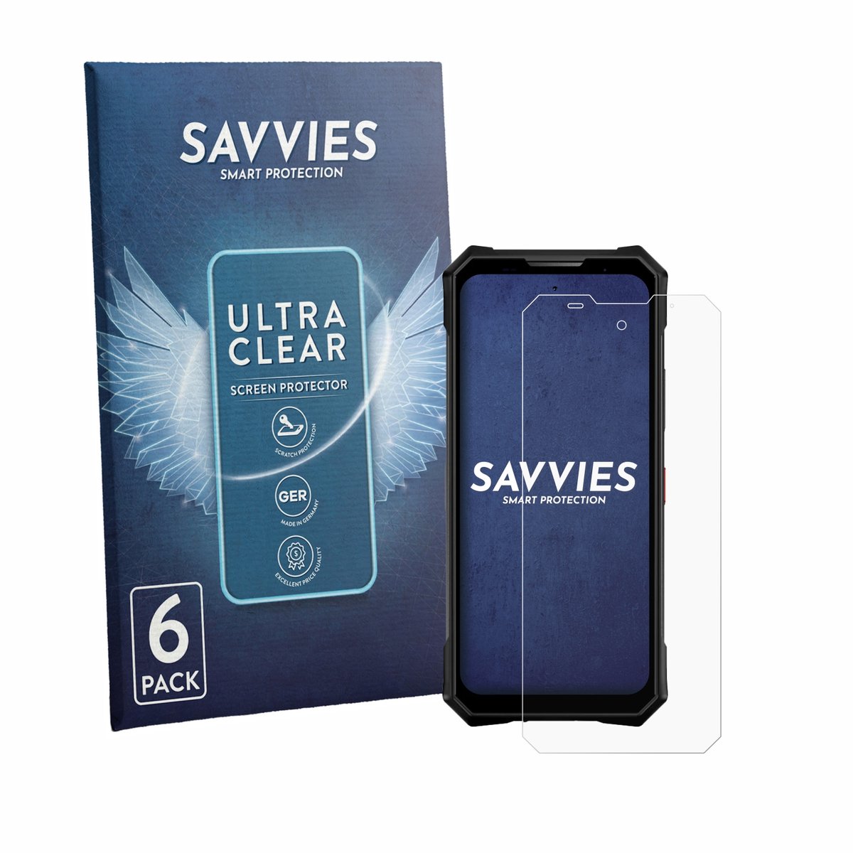 Savvies - Screenprotector voor Doogee V50 - Folie Beschermfolie transparant 6 Stuks