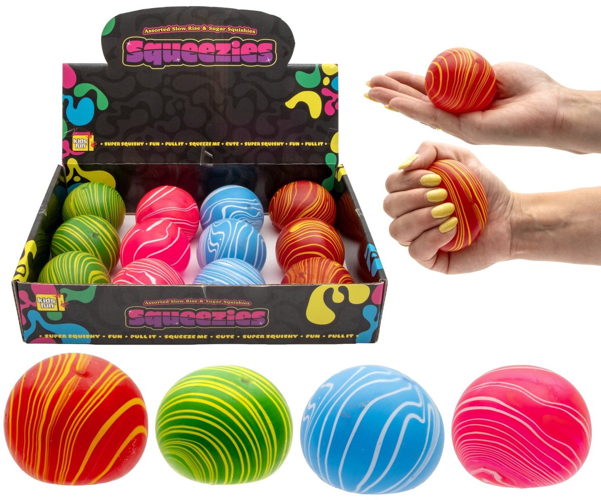 Squishy Ball - Slow Rising Stressbal - Fidget Toy - Zachte Knijpbal - Anti Stress Speelgoed - Sensorisch Speelgoed - Kleuren assortiment