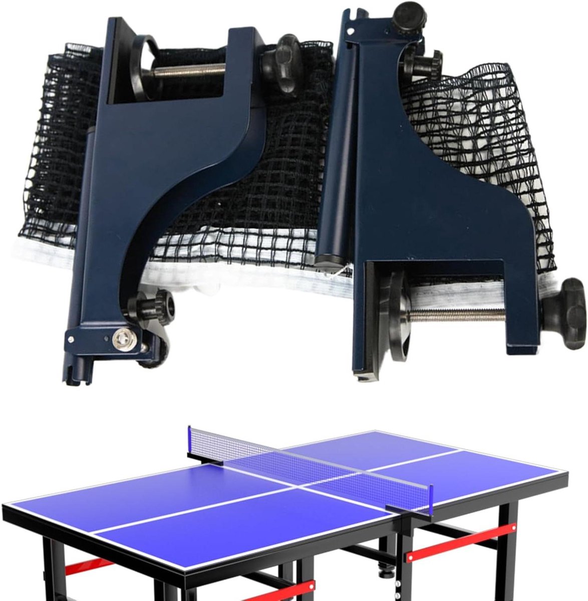 Tafeltennis Net - Tafeltennis Set - Wedstrijd Spelen - Makkelijk Draagbaar - 180 cm Lengte - Zwart
