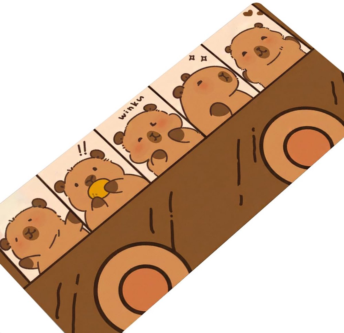 SnelShoppen - MEZHEN Bureauonderlegger Capybara XXL Gaming Muismat Antislip PC-Muismat Grote Bureaumat Decoratie Kantooraccessoires