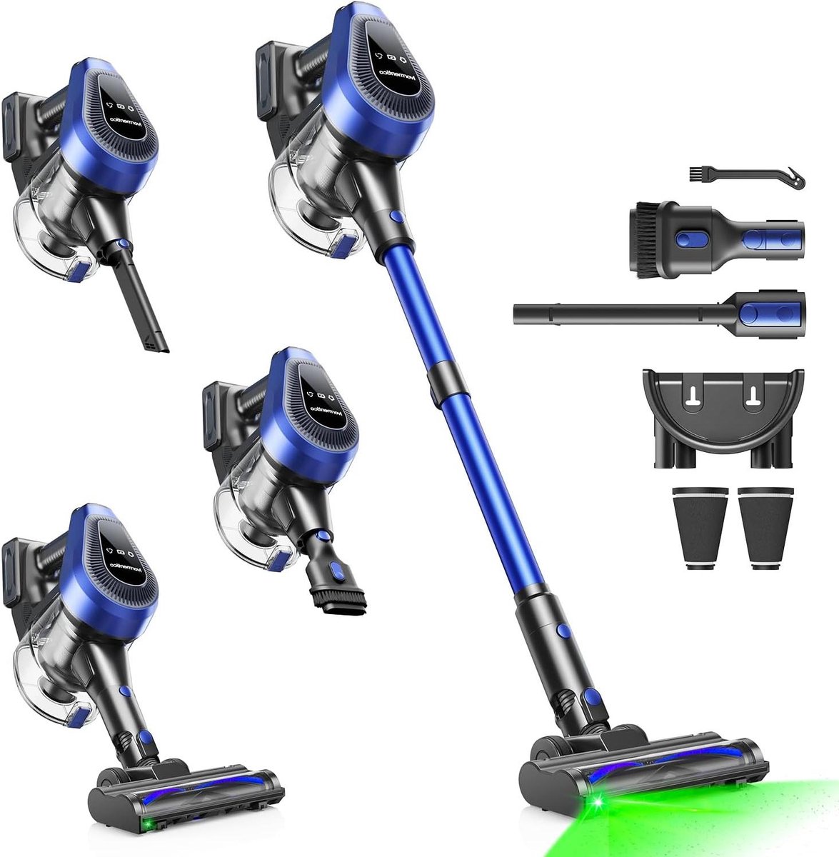 Draadloze stofzuiger - Handstofzuiger - Snel schoonmaken - Lichtgewicht ontwerp - 40 cm hoog - Blauw