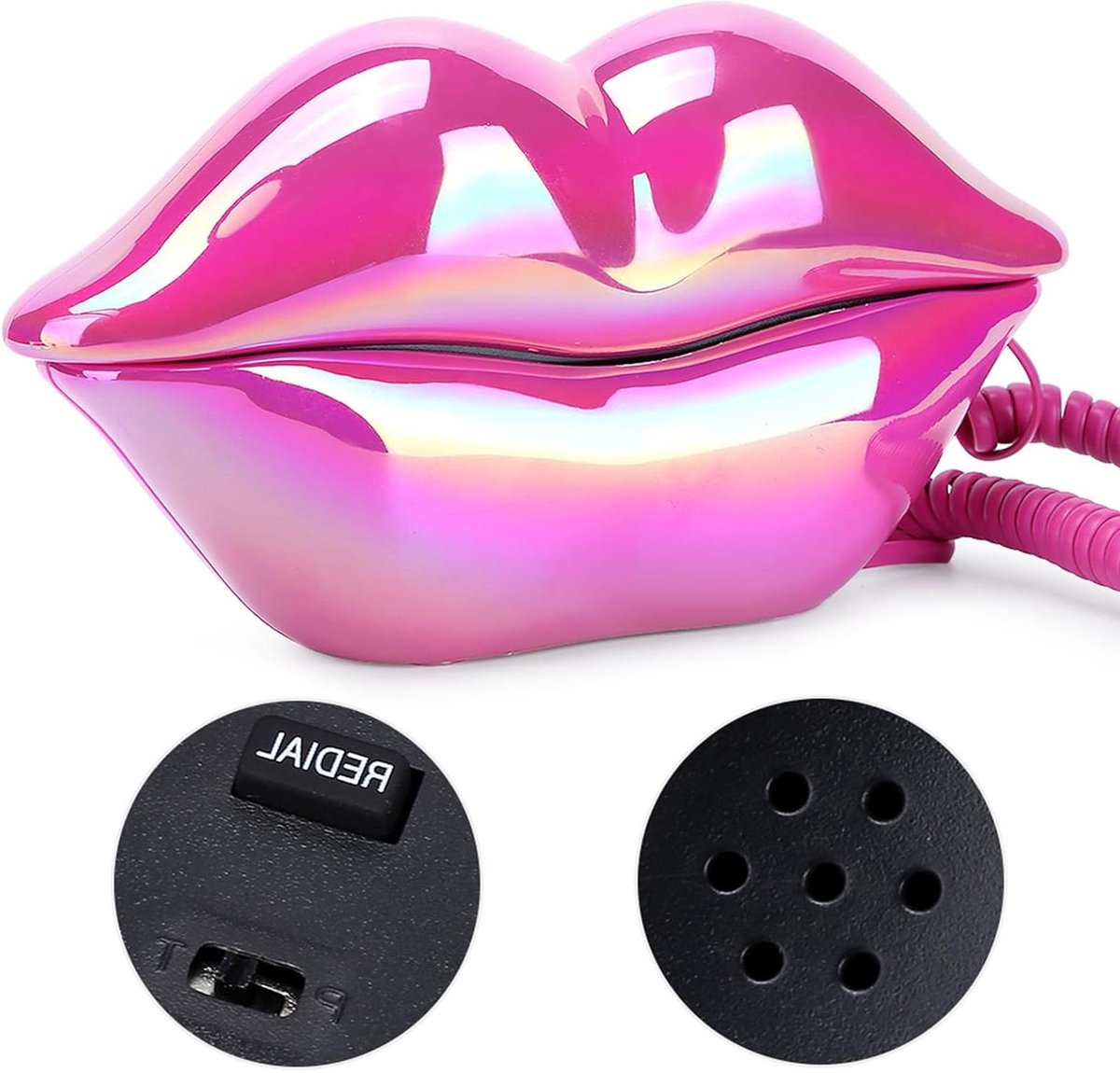 Liptelefoon Vaste Lijn - Vaste Telefoon Thuis - Bellen en Decoreren - Opvallend Lip Design