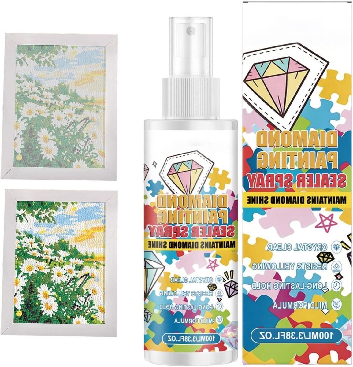 Diamant Schilderen Verzegeling - Strass Schilderen Lijm - Kunst Beschermen - Sneldrogende Formule - 100 ml - Transparant