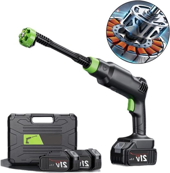 Draagbare Hogedrukreiniger - Accu Reiniger - Auto en Tuin Reinigen - Draadloos en Lichtgewicht - 800 Gram — afbeelding 5