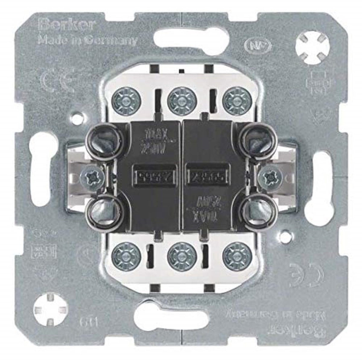 SnelShoppen - Dubbele Tuimelschakelaar 303808 Metallic - Uit/Wisselend - Voor Binnen en Buiten - Ideaal voor Verlichting, Keuken, Tuin en Meer