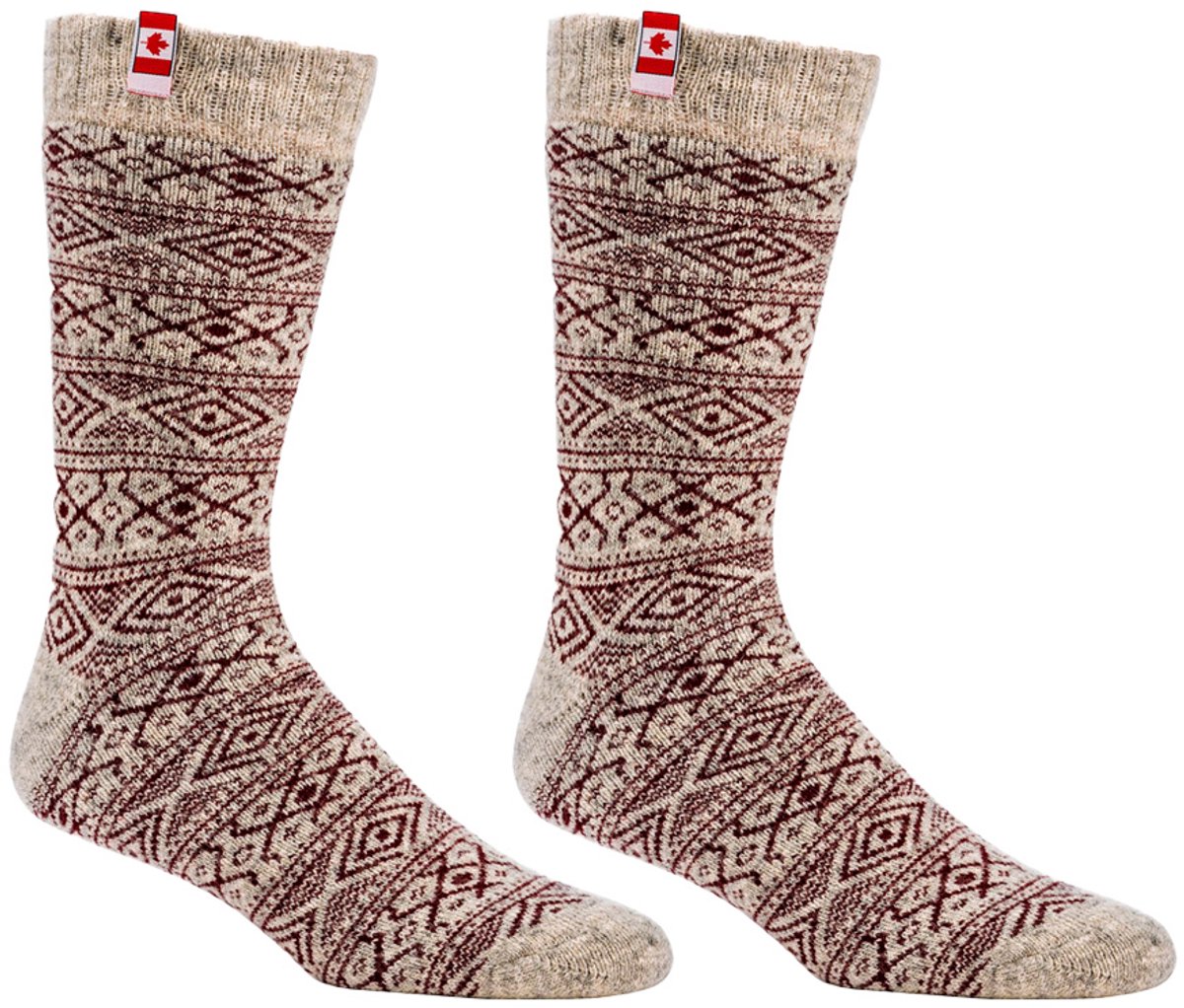 6 Paar - Canadese Sokken - Wollen Thermosokken - Socks4fun - Kleurenmix Pakket