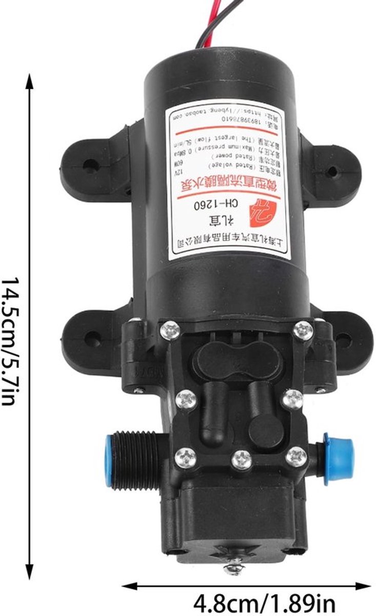 Elektrische olie-extractor - Transferpomp - Voor diesel en vloeistoffen - 12V 60W - Ideaal voor auto en boot - Inclusief slangen