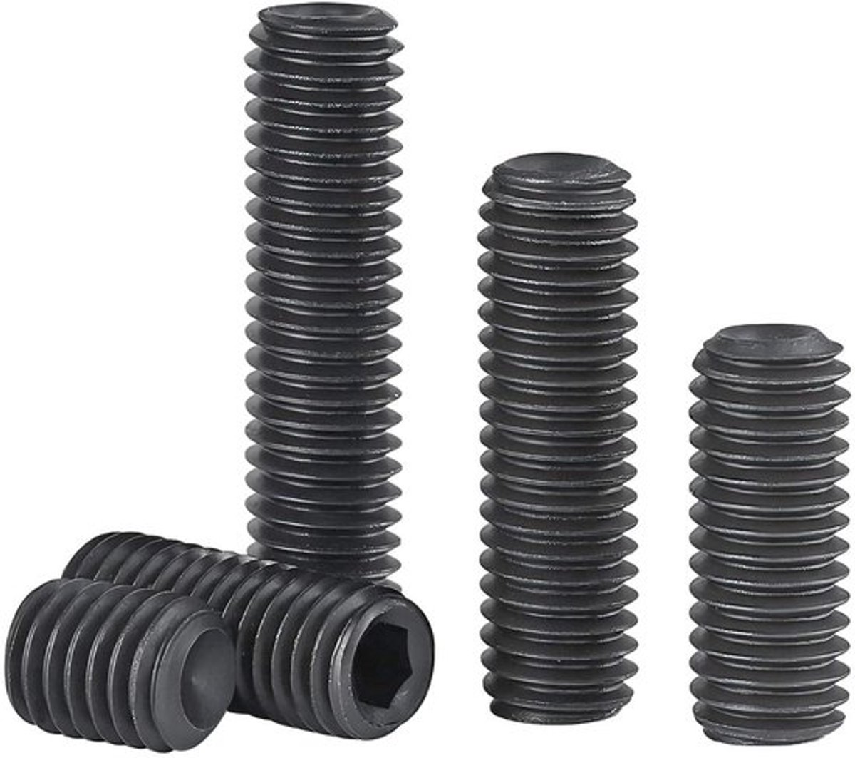 Schroefdraadpennen 20 stuks M5 x 6 mm van koolstofstaal voor deurgrepen