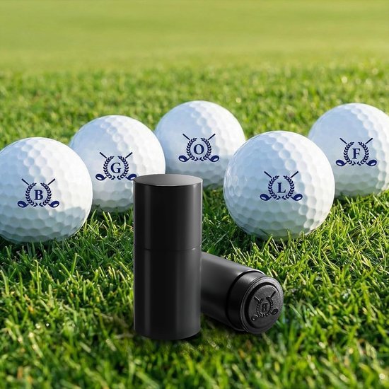 Golfbal Stempel - Golf Markering - Golfbal Identificeren - Zelfinktend Herbruikbaar - 9.98 x 5.99 x 2.49 cm - Brief W — afbeelding 3