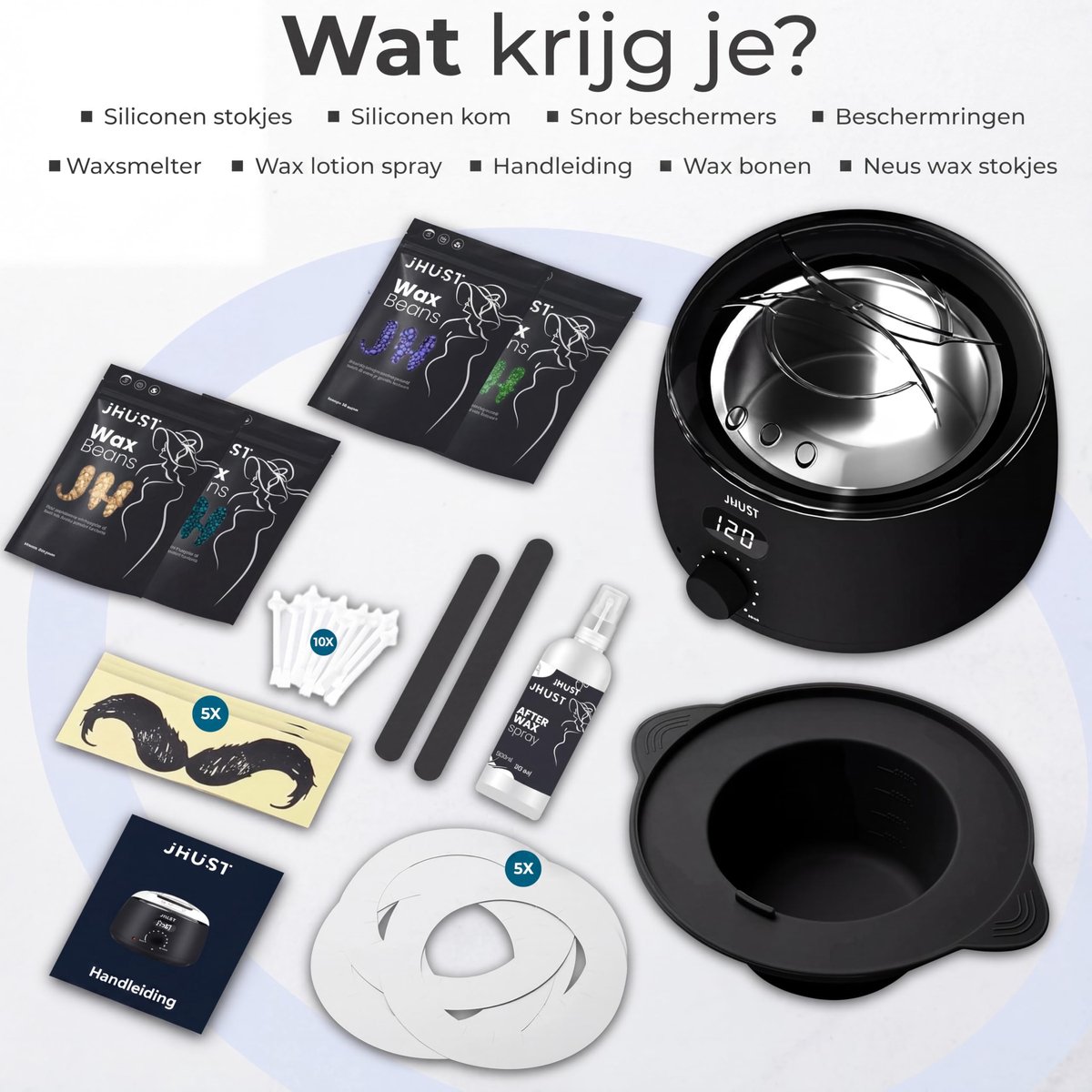 SnelShoppen - Wax Apparaat Set Zwart - Harsverwarmer met 400g Bonen - Ontharingskit voor Thuisgebruik - Perfect voor Feest, Camping en Meer
