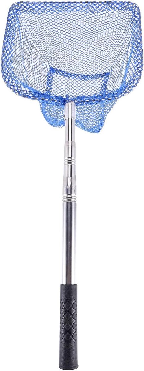 Tafeltennis Ballen Net - Ballenraper Net - Bal Verzamelen - Telescopisch Uitschuifbaar - 40 cm - Blauw