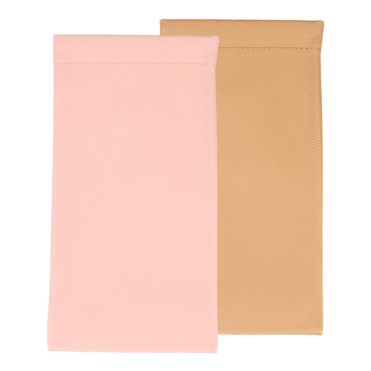 Dailygoods - 2x Zonnebril Etui van Zacht Leer - Draagbare Reisbril Houder
