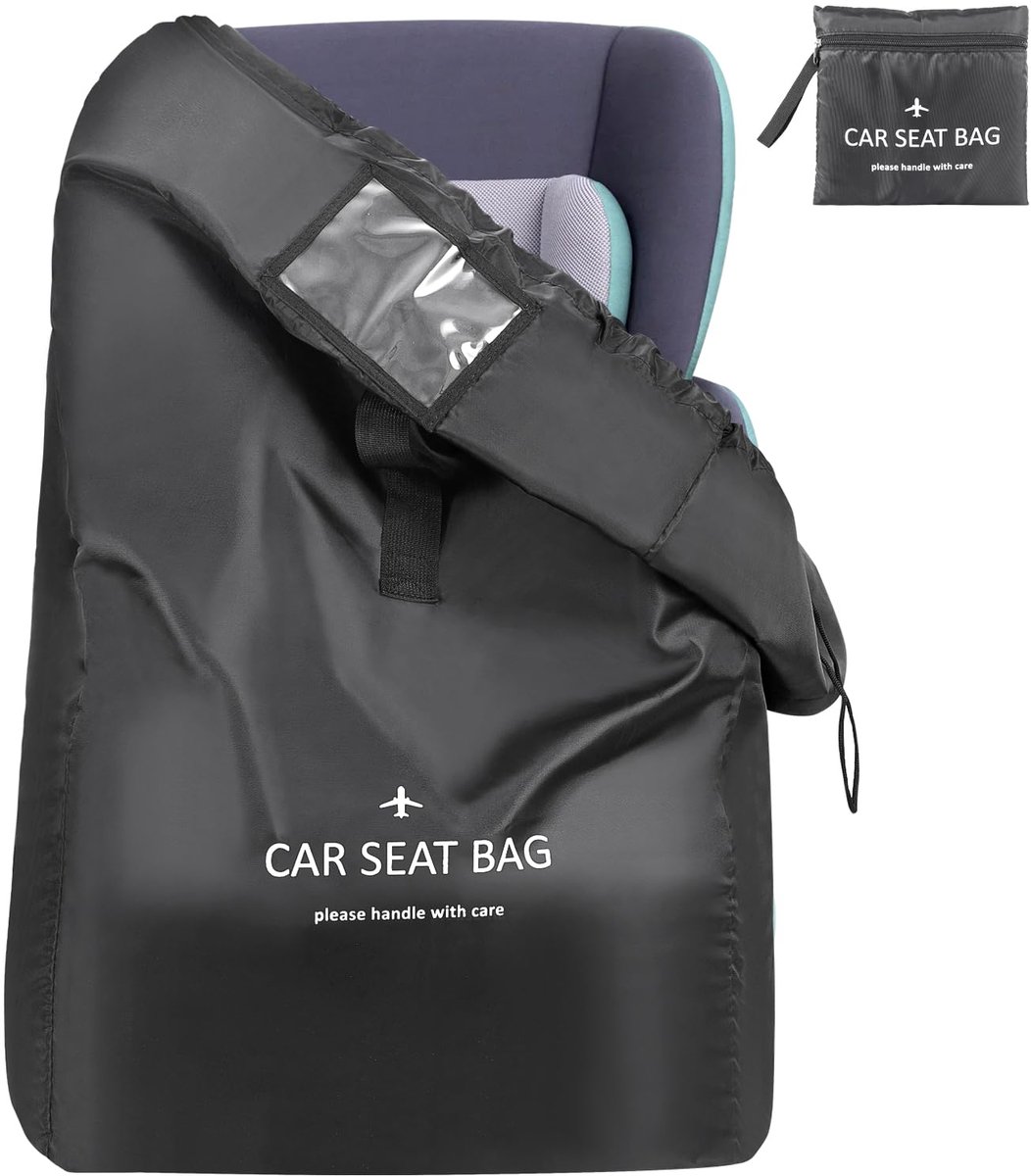 Dailygoods- Autostoel Reistas - Ideaal voor Vliegreizen - Nylon - Universele Maat - Inclusief 2 Verstelbare Schouderbanden - Bescherming tegen Vuil en Ziektekiemen - Autostoeltas