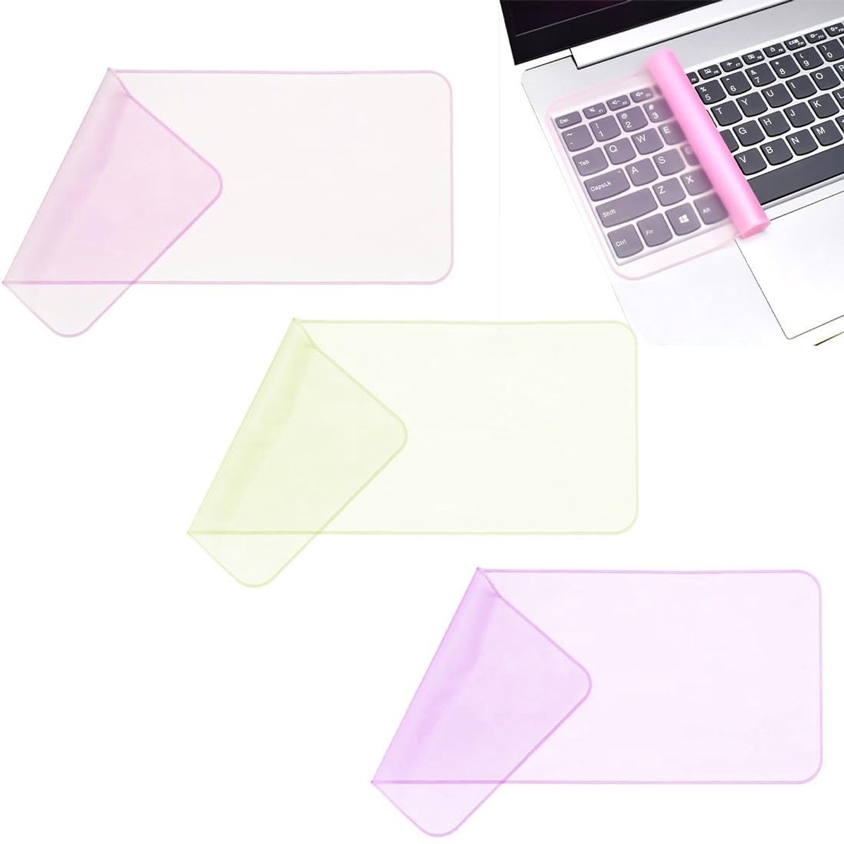 Dailygoods - Universele Toetsenbordbeschermer - Set van 3 voor 13-14 Inch Notebooks
