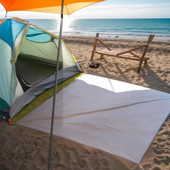 Kampeerkleed Tentvloer - Draagbare Waterdichte Mat - Outdoor Activiteiten - Versterkte Randafwerking - 240x240 cm - Blauw — afbeelding 3