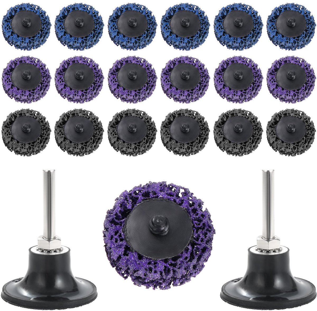 Dailygoods - Disc Schuurdiscs - 18 Stuks - 50 mm Voor Schuren en Polijsten